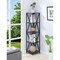 Convenience Concepts Tucson Metal 5 Tier Corner Bookcase, Cherry and Black